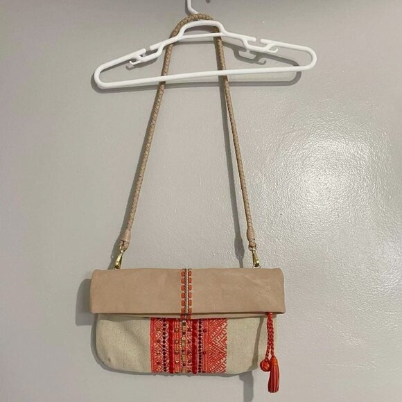 Isabella Fiore Handbag Crossbody Shoulder Satchel Embroidered Embellished - Picture 2 of 7
